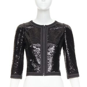 Chanel 2013 Sequin Cropped Zip Jacket